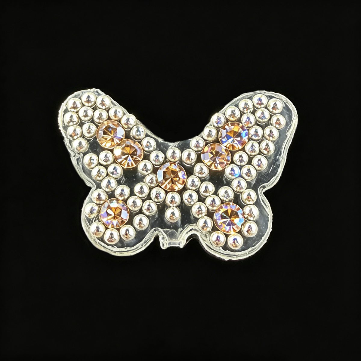 Butterfly rhinestone and metal-ball bangle sticker