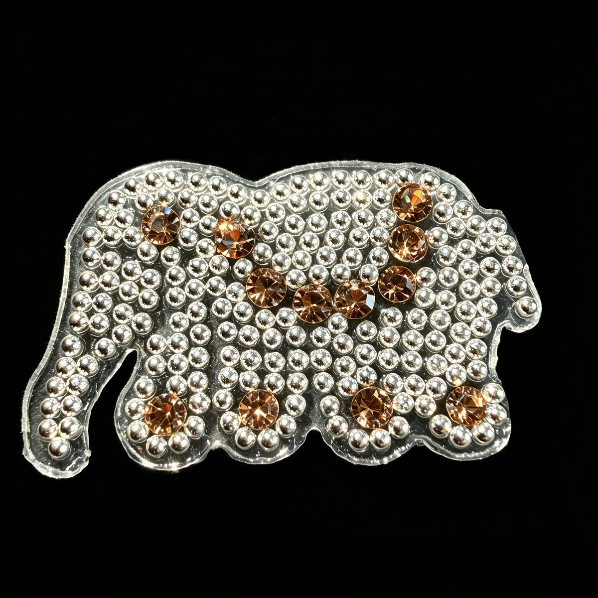 Elephant rhinestone and metal-ball bangle sticker
