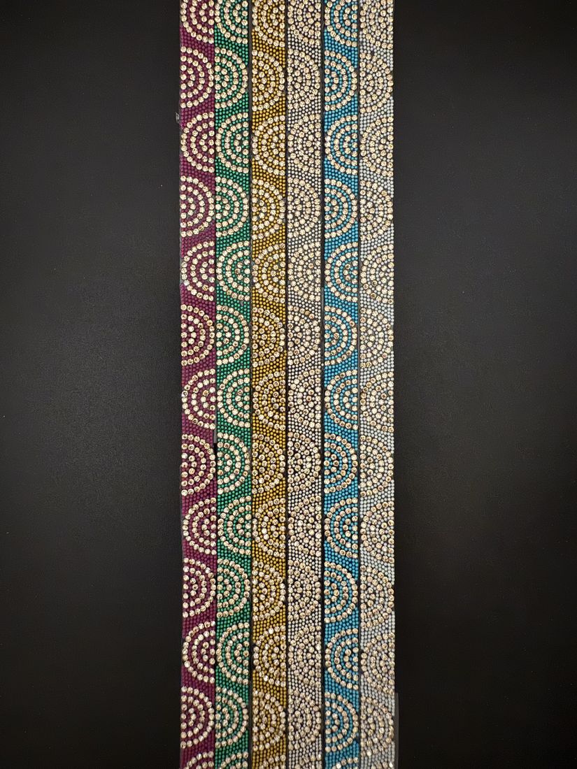 Bangle Diamond Sticker concentric arc fan pattern in multiple colour swatches