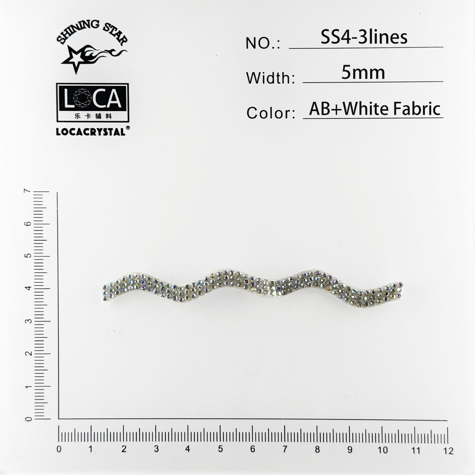 rhinestone diamond lace SS4 three-line strip detail for bridal work